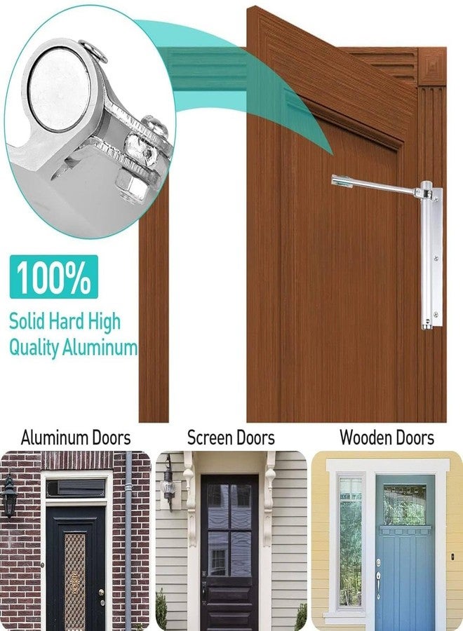 MAXADIL Automatic Door Closer Hinge with Lock - Heavy Duty Hydraulic Door Closer for Interior & Exterior Doors - Adjustable Tension, Easy Install, No Drilling Required, Self-Closing Mechanism - Image 3